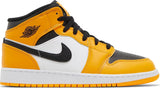 GS Nike Air Jordan 1 Mid 'Taxi / Reverse Yellow Toe'