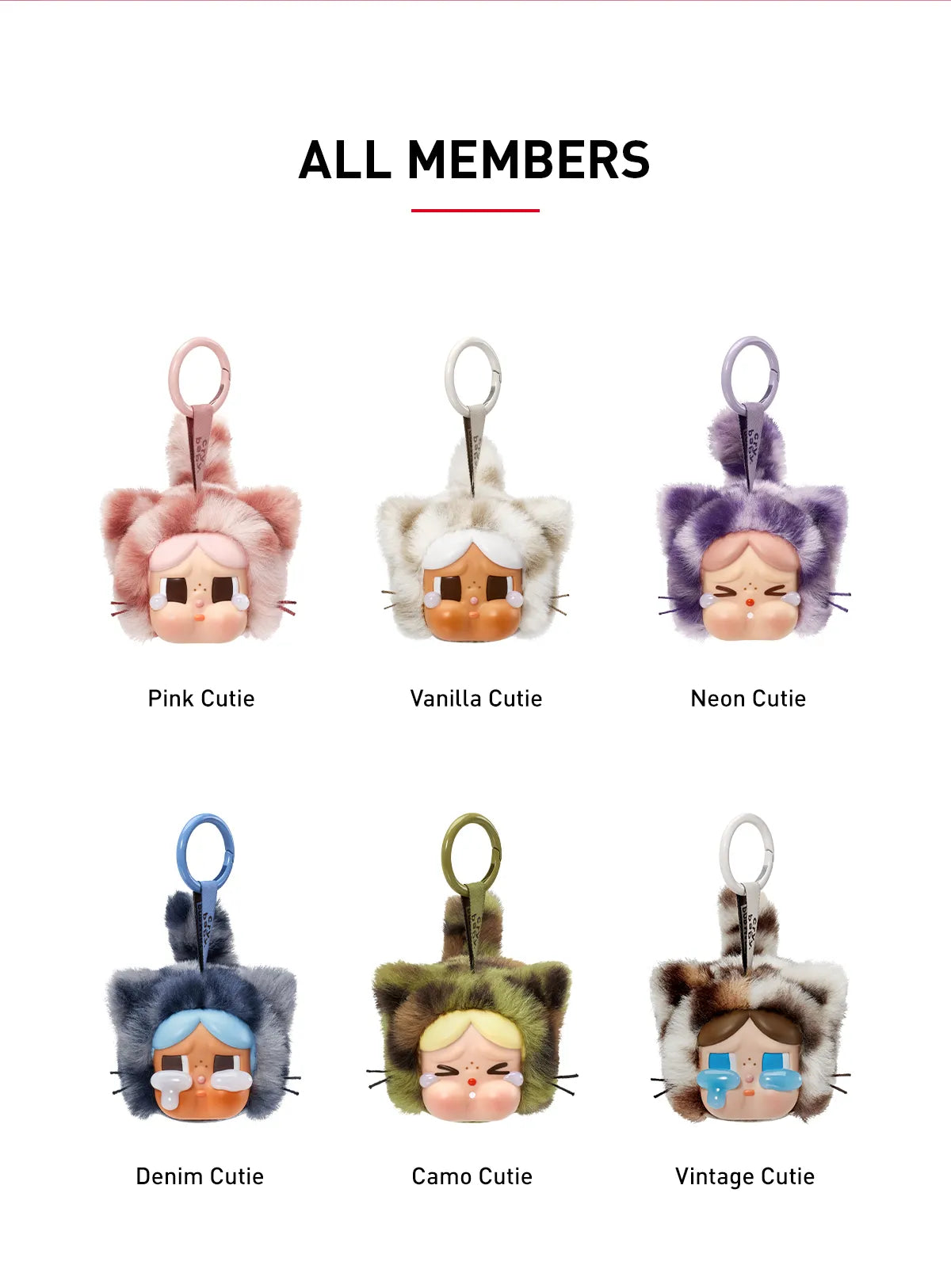 Pop Mart Crybaby Wild but Cutie Series - Vinyl Plush Pendant Sealed Case (6 Blind Boxes)