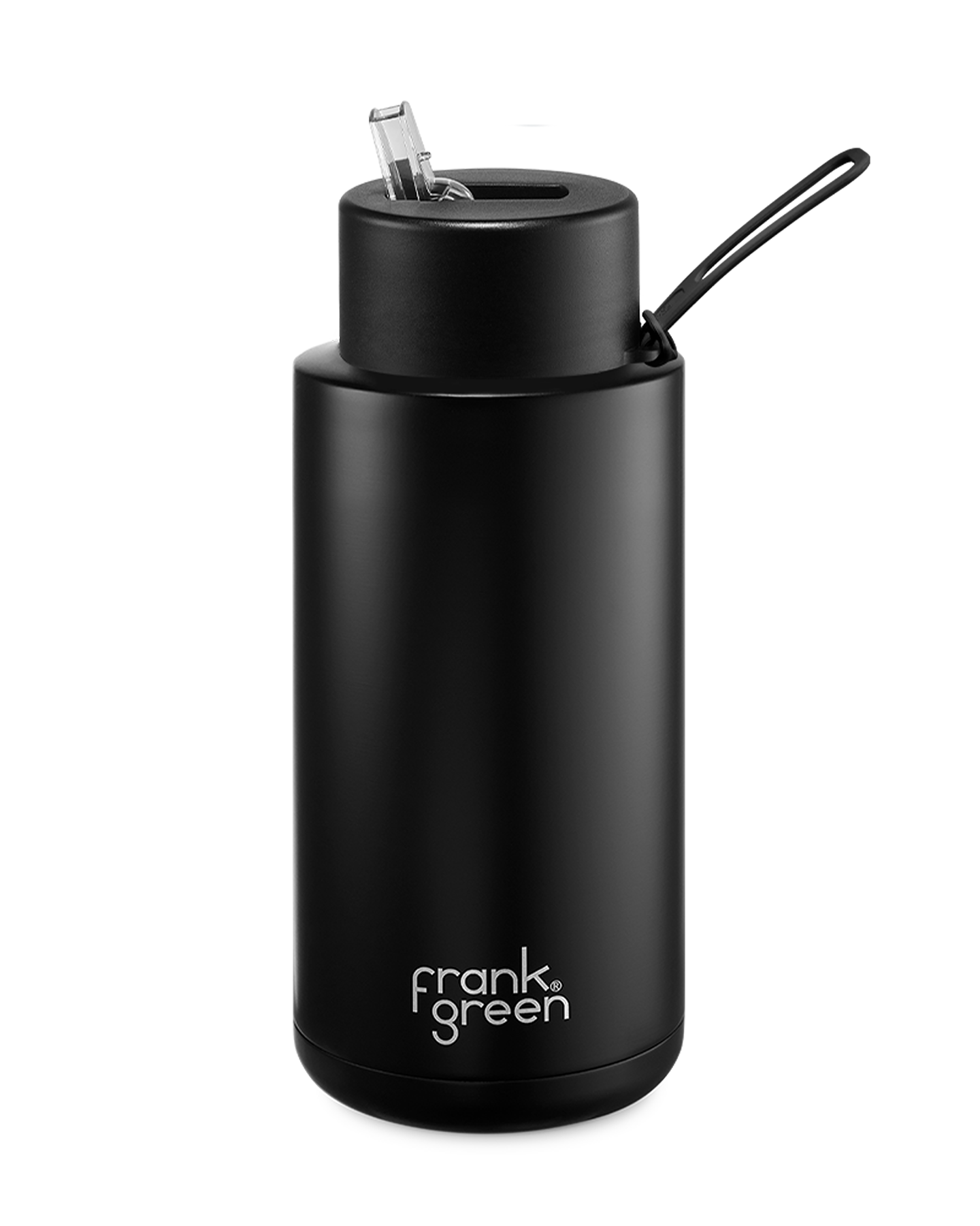 Frank Green Ceramic Reusable Bottle 1L / 34oz (Midnight Black)