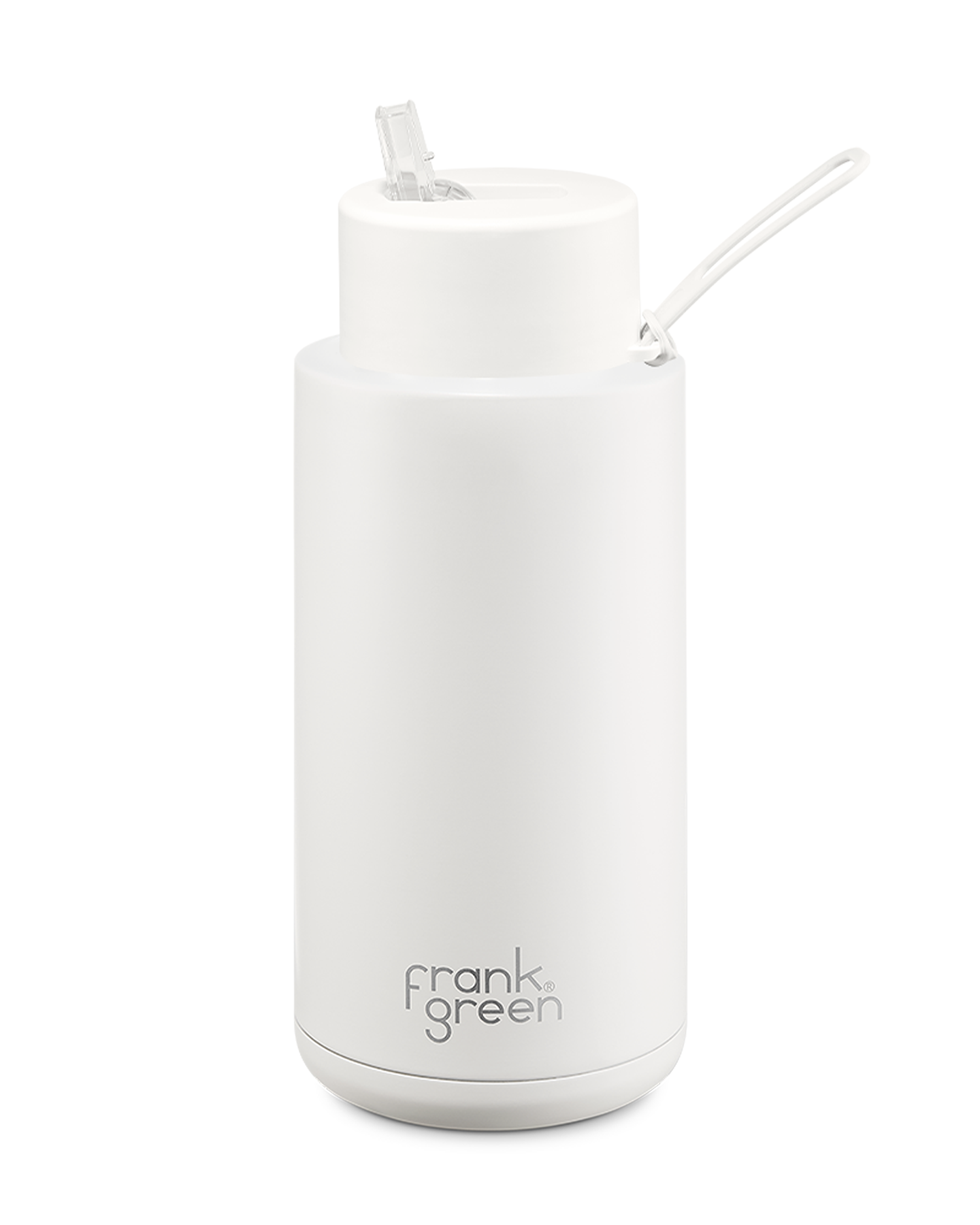 Frank Green Ceramic Reusable Bottle 1L / 34oz (Cloud White)