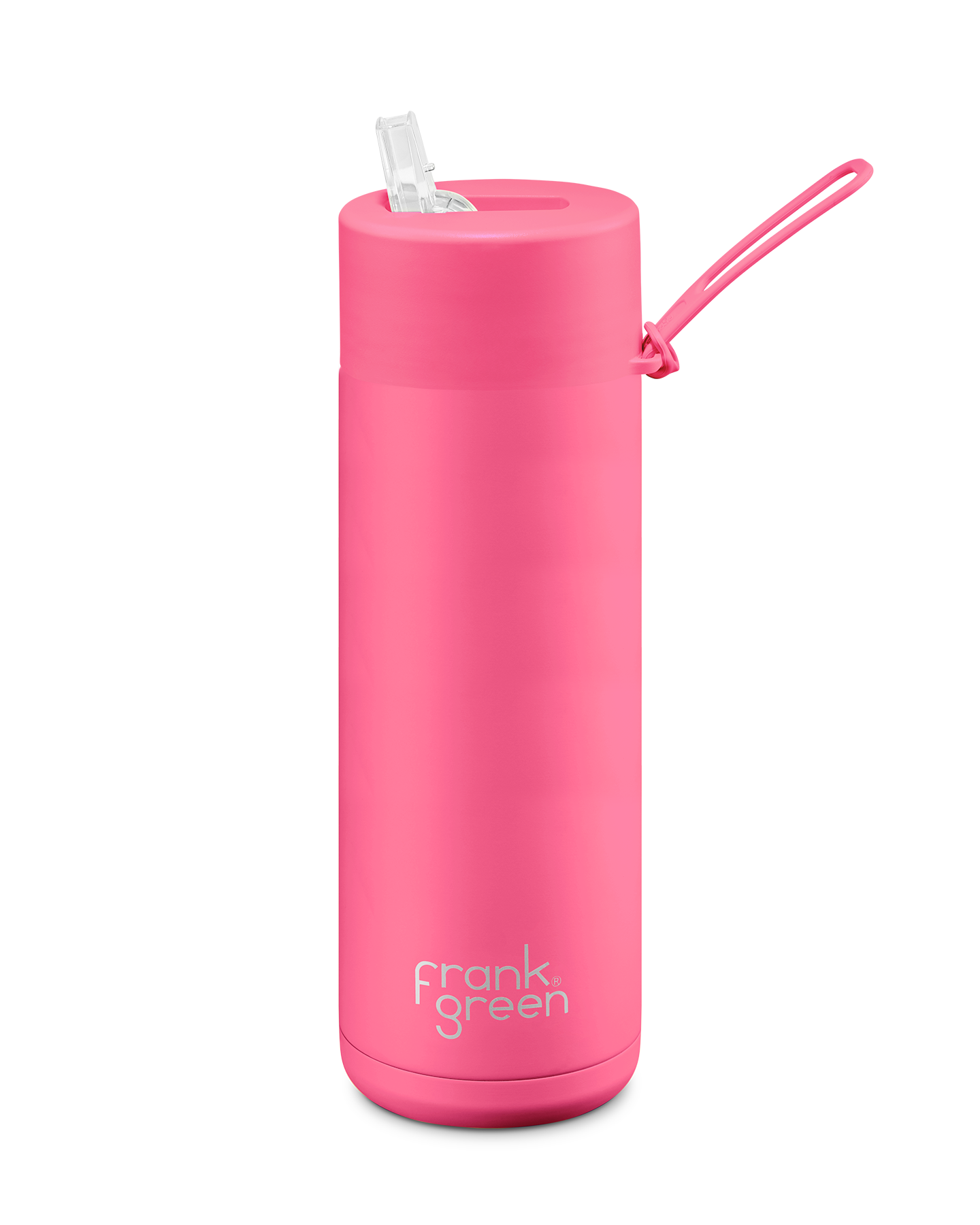 Frank Green Ceramic Reusable Bottle 595ml / 20oz (Neon Pink)