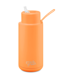 Frank Green Ceramic Reusable Bottle 1L / 34oz (Neon Orange)