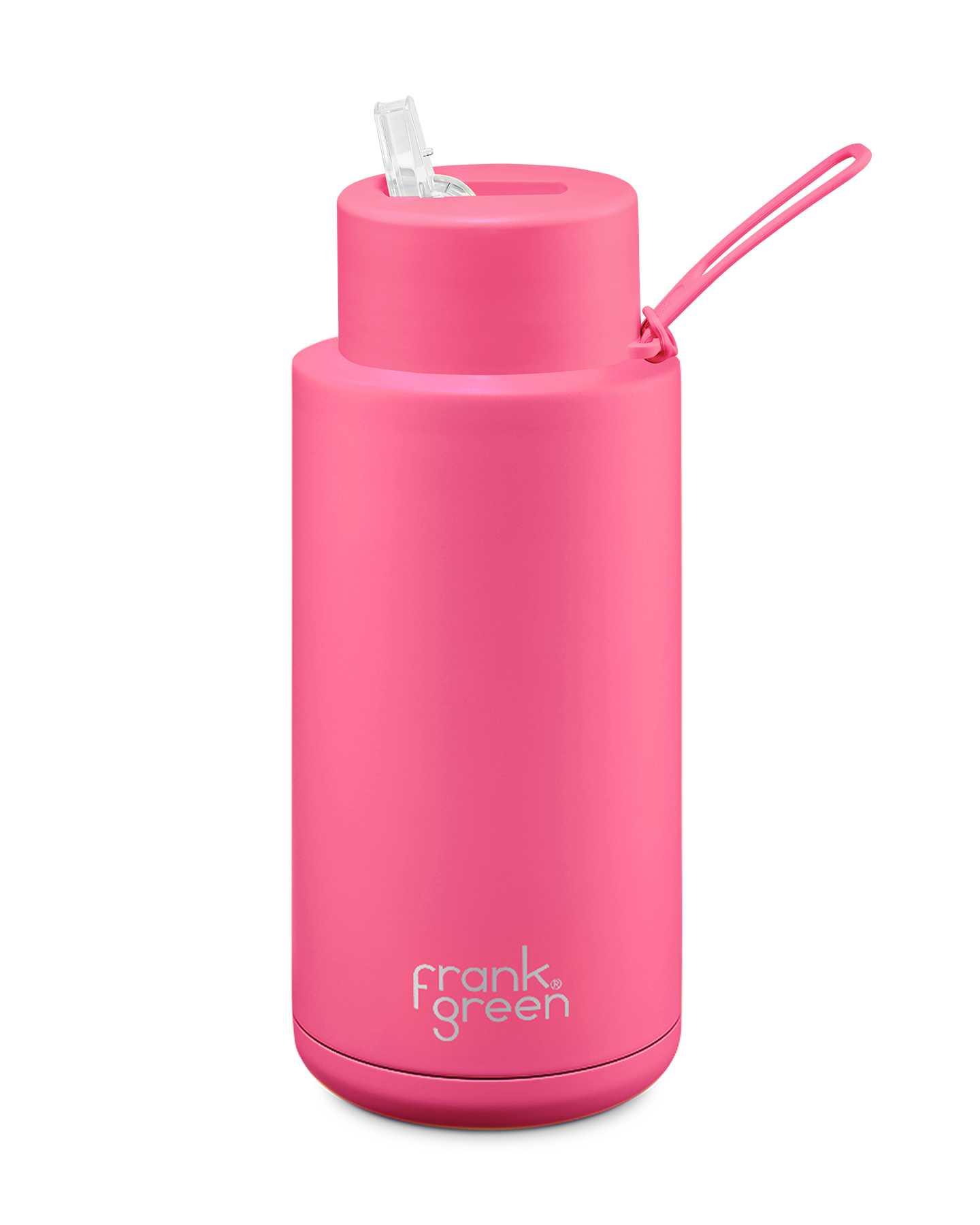 Frank Green Ceramic Reusable Bottle 1L / 34oz (Neon Pink)