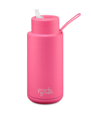 Frank Green Ceramic Reusable Bottle 1L / 34oz (Neon Pink)