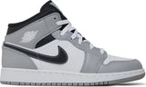 GS Nike Air Jordan 1 Mid 'Light Smoke Grey'