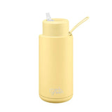 Frank Green Ceramic Reusable Bottle 1L / 34oz (Buttermilk Yellow)