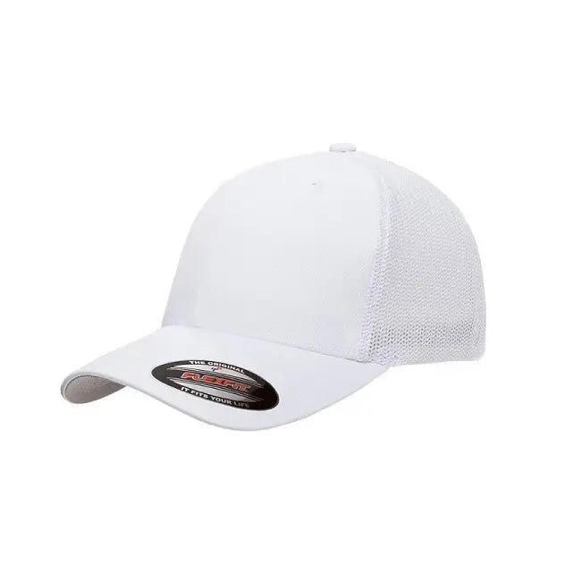 Flexfit 6511 Mesh Trucker Cap - White