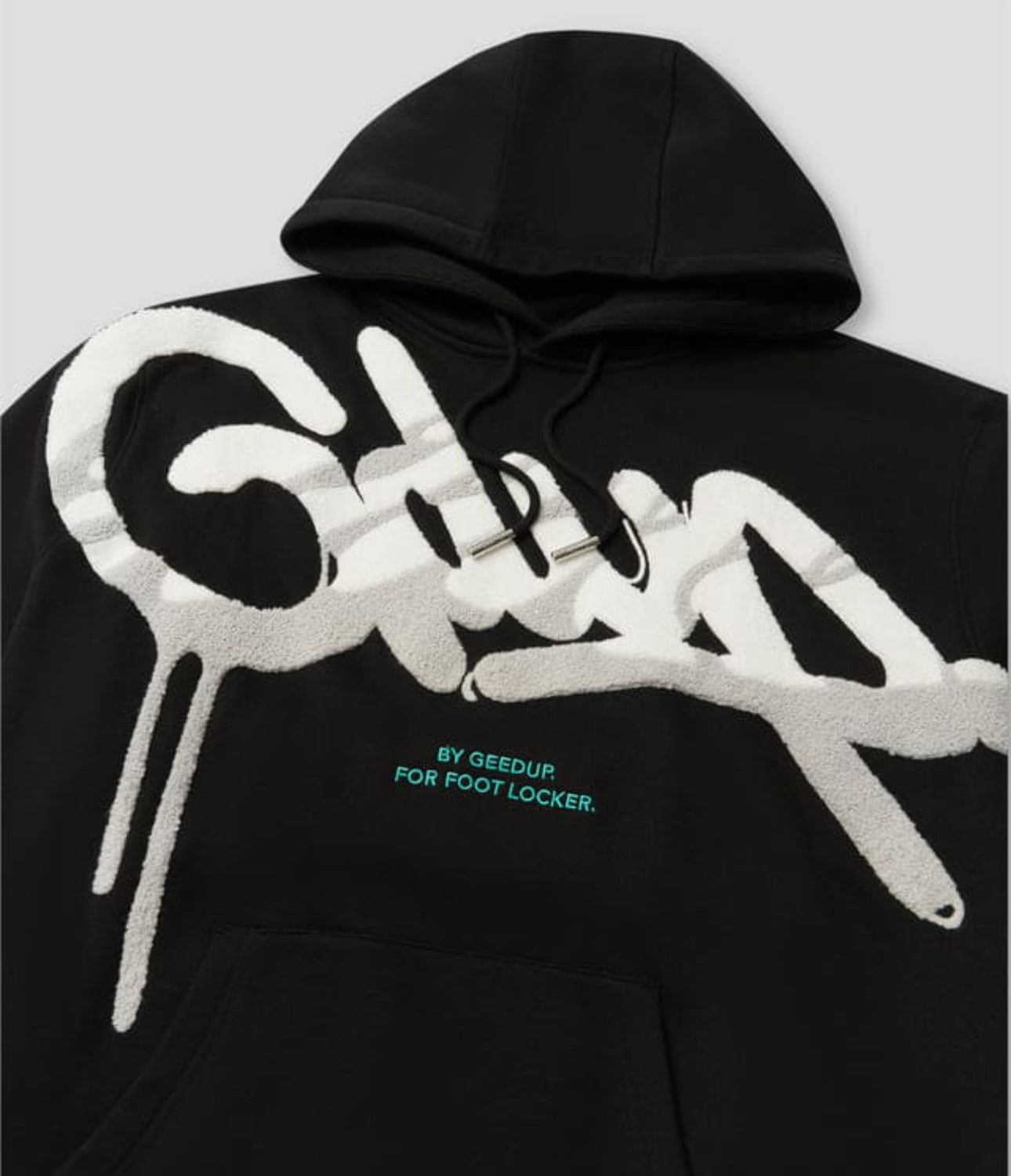 Geedup Handstyle x Footlocker Hoodie 'Black White Grey'