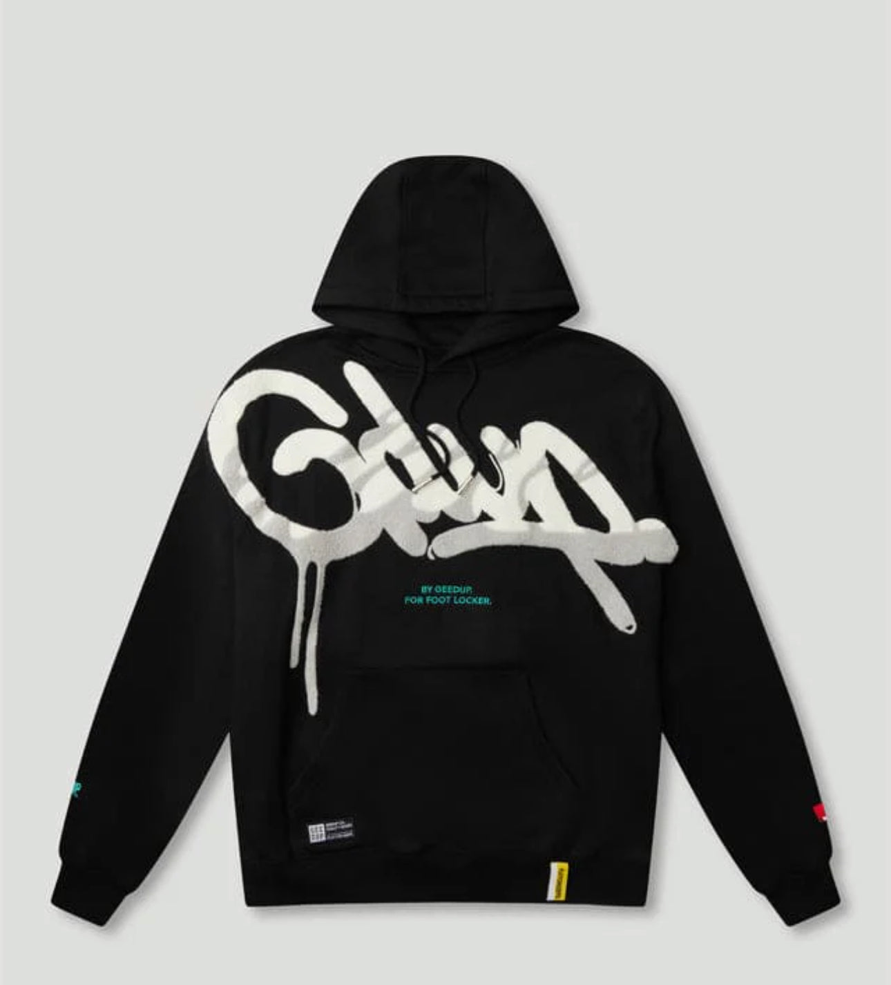 Geedup Handstyle x Footlocker Hoodie 'Black White Grey'