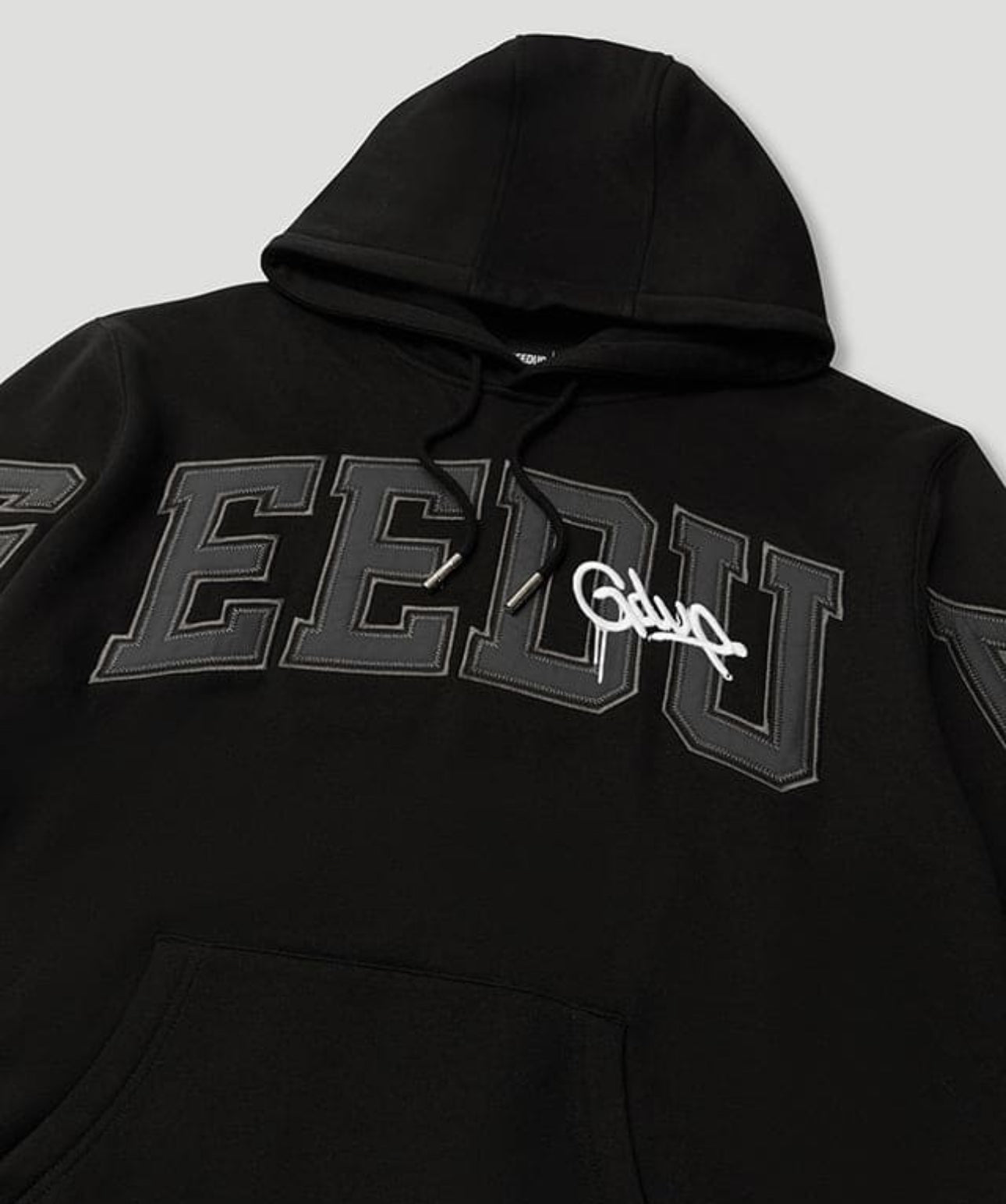 Geedup Team Logo Handstyle Hoodie 'Black Grey'