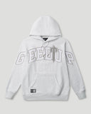 Geedup Team Logo x Trapstar Irongate T Hoodie 'White Marle Grey'