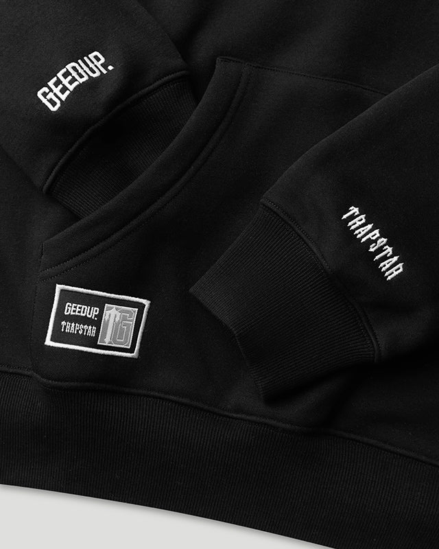 Geedup Team Logo x Trapstar Irongate T Hoodie 'Black White'