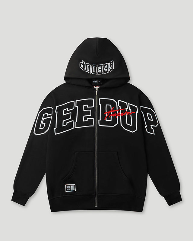 Geedup Team Logo x Trapstar Signature Jacket 'Black White Red'