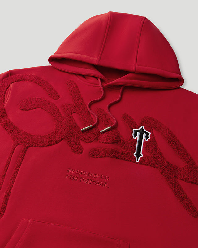 Geedup Handstyle x Trapstar Irongate T Hoodie 'Red'