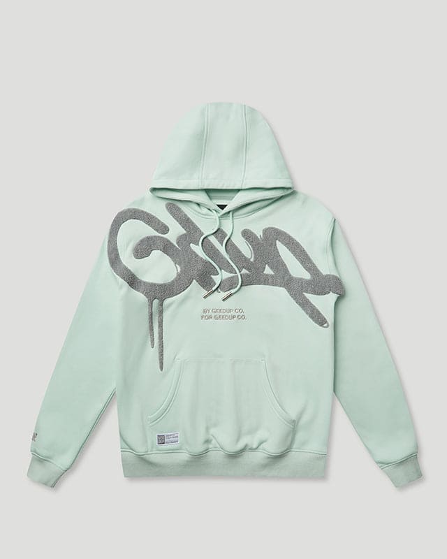 Geedup Handstyle Hoodie ‘Mint Grey’