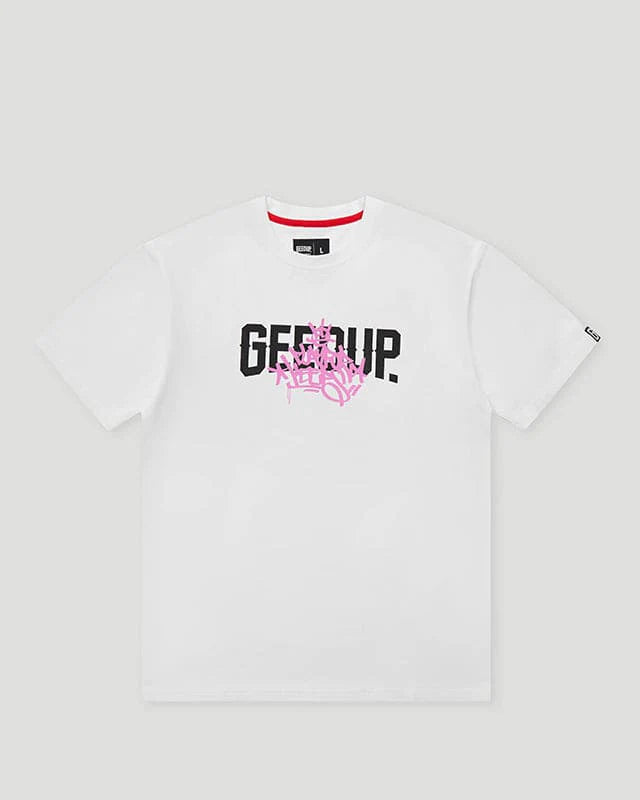 Geedup PFK Graff Tee 'White Pink'