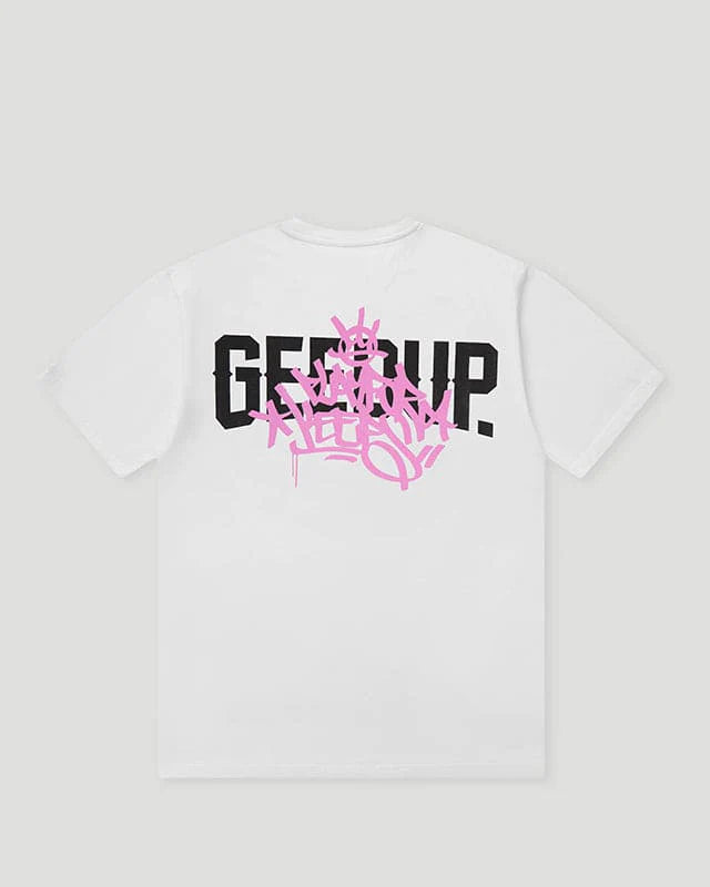 Geedup PFK Graff Tee 'White Pink'
