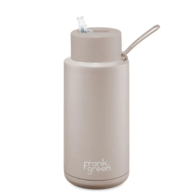 Frank Green Ceramic Reusable Bottle 1L / 34oz (Moon Dust)