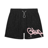 Geedup Handstyle x Play For Keeps Monogram Swim Shorts 'Black Pink'