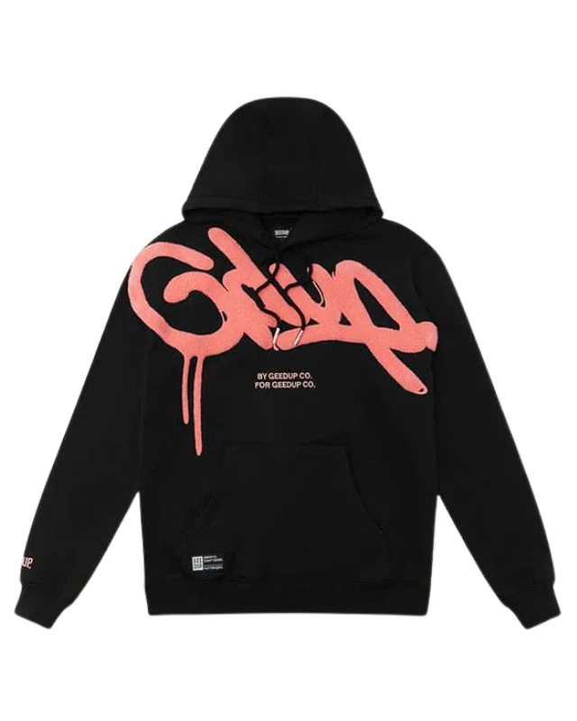 Geedup Handstyle Hoodie 'Black Peach'