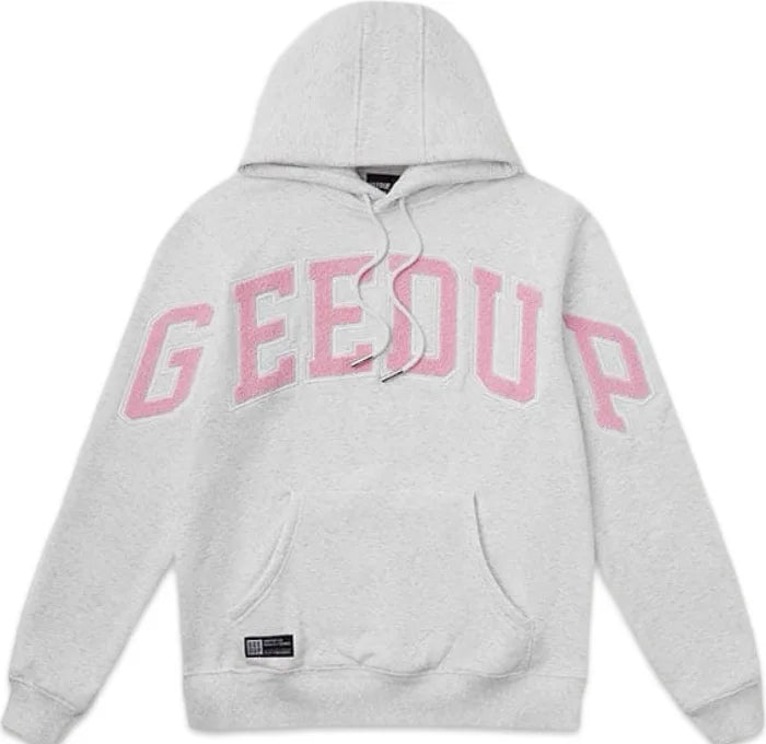Geedup Team Logo Hoodie 'White Marle Pink'