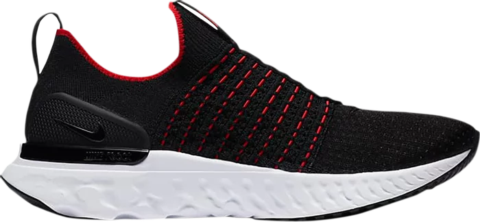 Men’s Nike React Phantom Run Flyknit 2 'Black University Red'