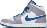 GS Nike Air Jordan 1 Mid 'Cement True Blue'