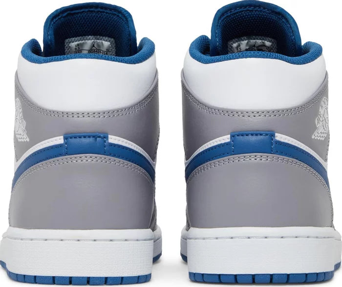 GS Nike Air Jordan 1 Mid 'Cement True Blue'