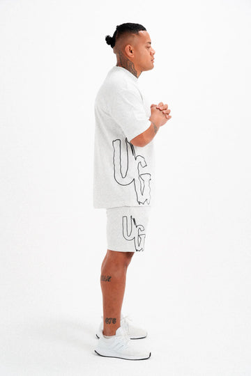 Undrground Omerta Shorts 'White Marl'