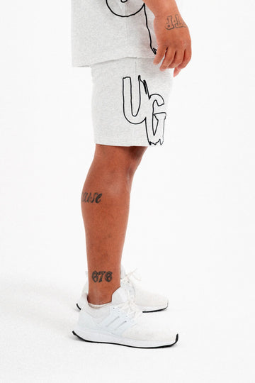 Undrground Omerta Shorts 'White Marl'