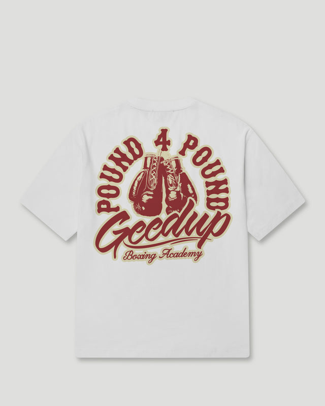 Geedup Pound 4 Pound Tee 'White Burgandy'