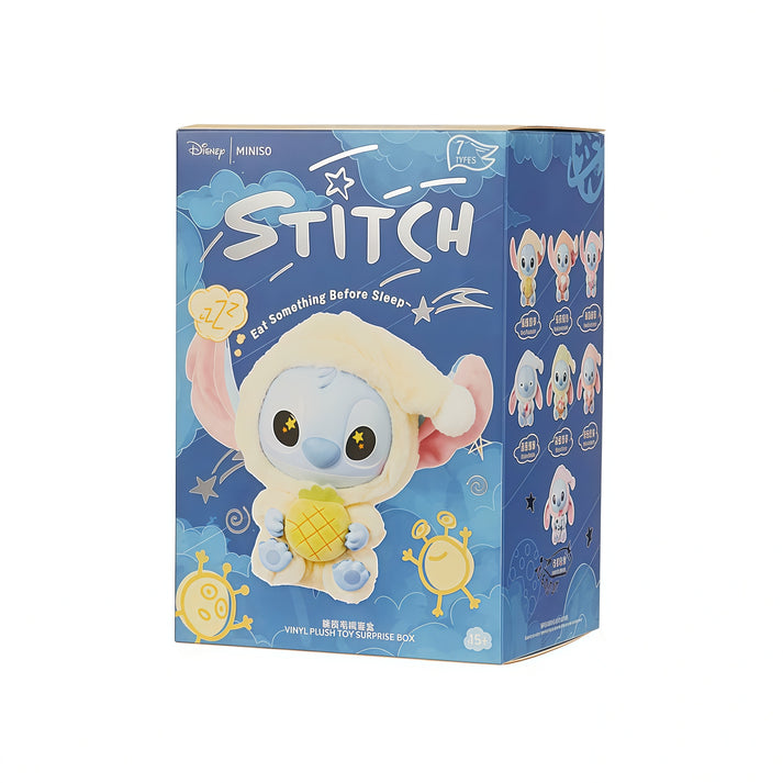 Miniso x Disney Stitch Eat Something Before You Sleep Series - Vinyl Plush Pendant (Blind Box)