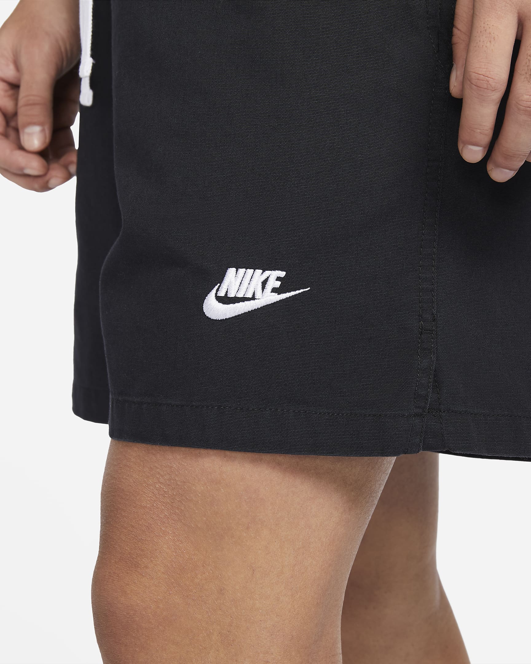 Men's Nike Sportswear Woven Lined Flow Shorts 'Black/White'