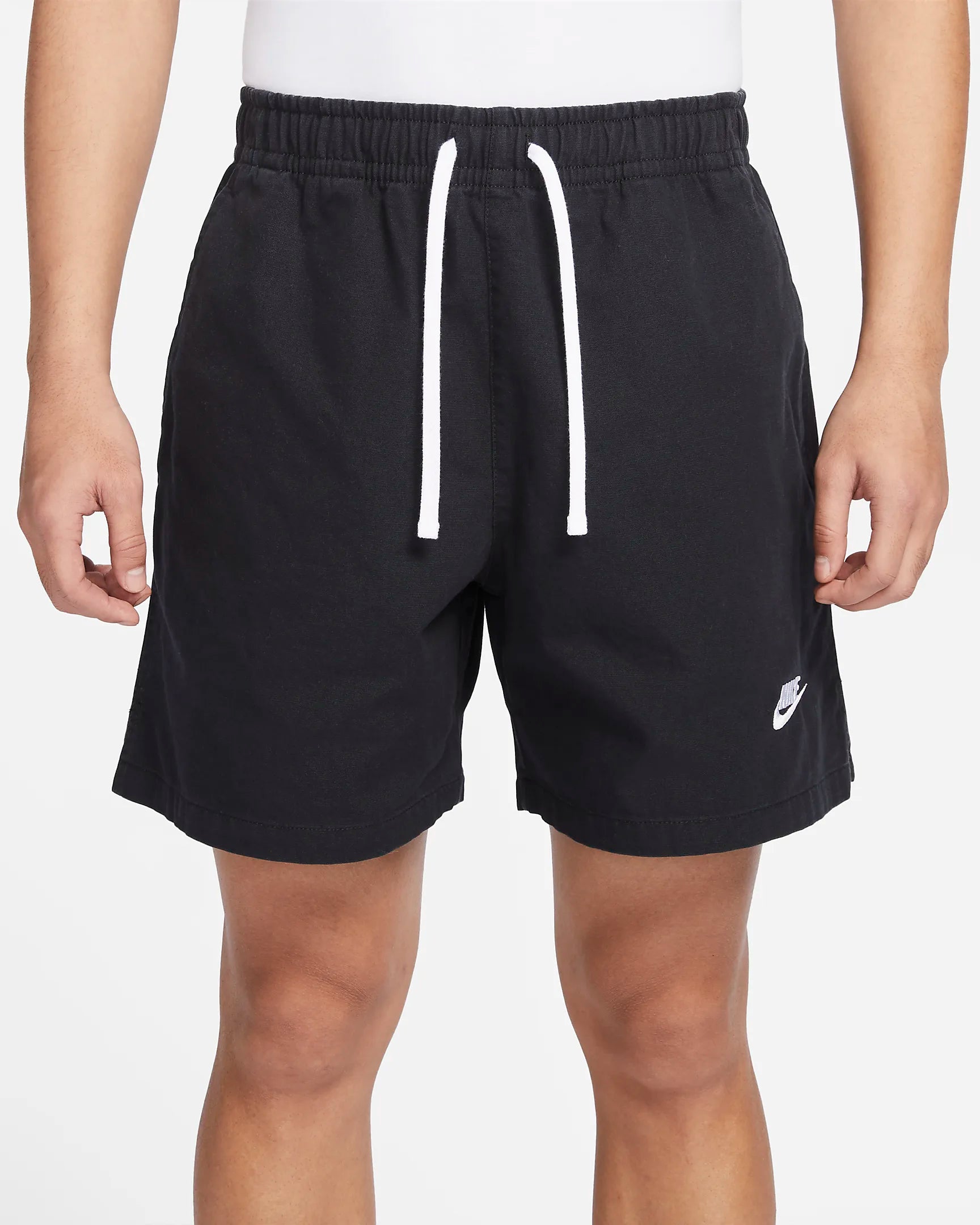 Men's Nike Sportswear Woven Lined Flow Shorts 'Black/White'