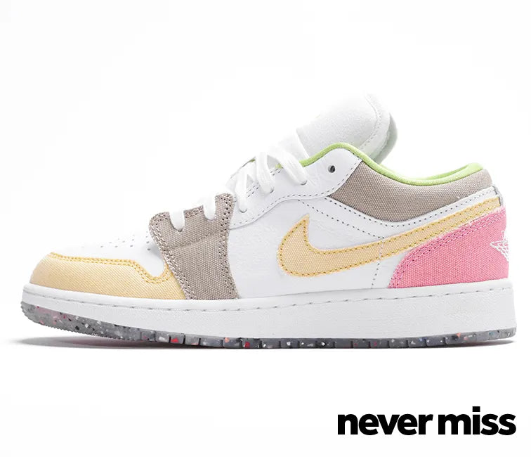 GS Nike Air Jordan 1 Low SE 'Pastel Grind Vivid Green'