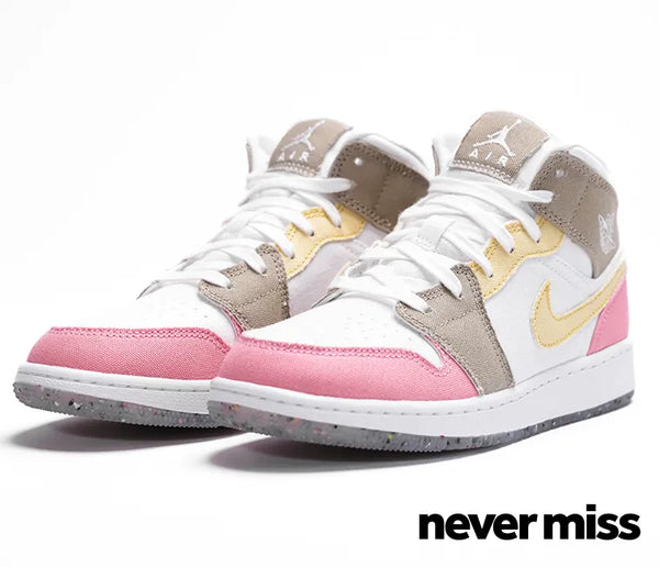 GS Nike Air Jordan 1 Mid 'Pastel Grind Vivid Green' never miss