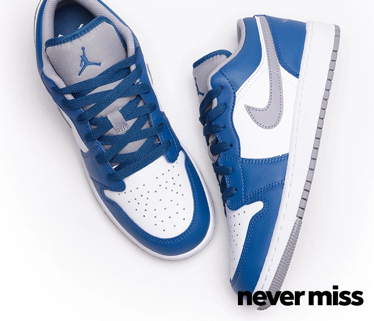 GS Nike Air Jordan 1 Low 'True Blue'