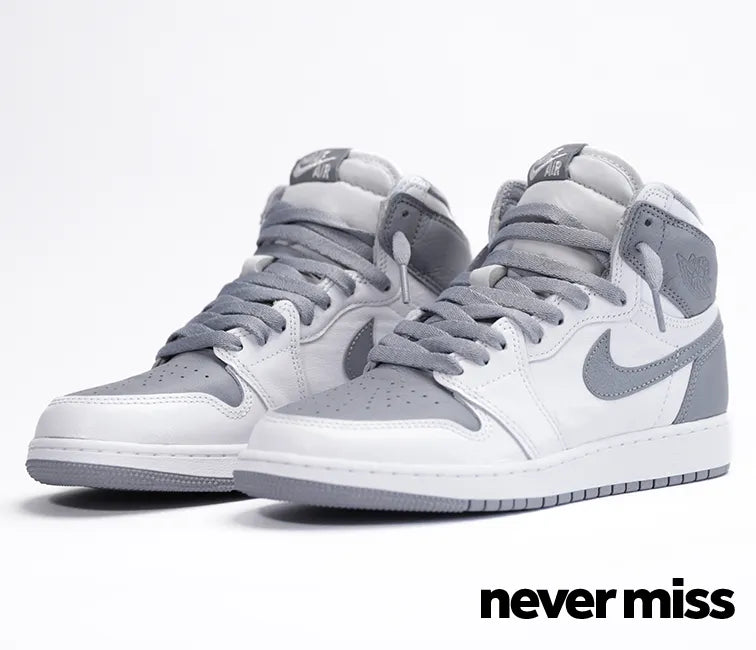 GS Nike Air Jordan 1 High OG 'Stealth White'