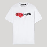 Palm Angels Toyko Sprayed Monogram T-Shirt 'White/Red'