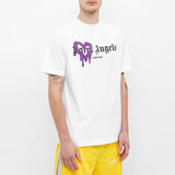 Palm Angels Aspen Sprayed Monogram T-Shirt 'White/Purple'