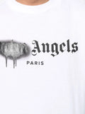 Palm Angels Paris Sprayed Monogram T-Shirt 'White/Black'