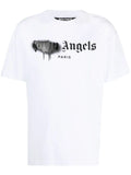 Palm Angels Paris Sprayed Monogram T-Shirt 'White/Black'