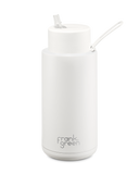 Frank Green Ceramic Reusable Bottle 1L / 34oz (Cloud White)