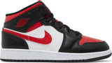 GS Nike Air Jordan 1 Mid 'Black Fire Red'