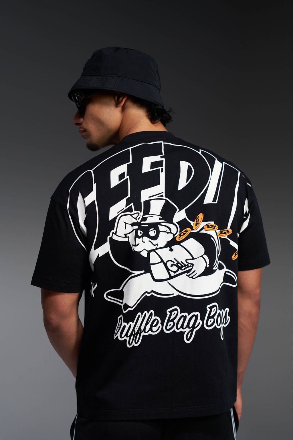 Geedup Duffle Bag Boys T-Shirt 'Black/White'