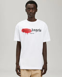 Palm Angels Toyko Sprayed Monogram T-Shirt 'White/Red'