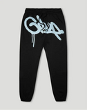 Geedup Handstyle Track Pants 'Black Baby Blue'