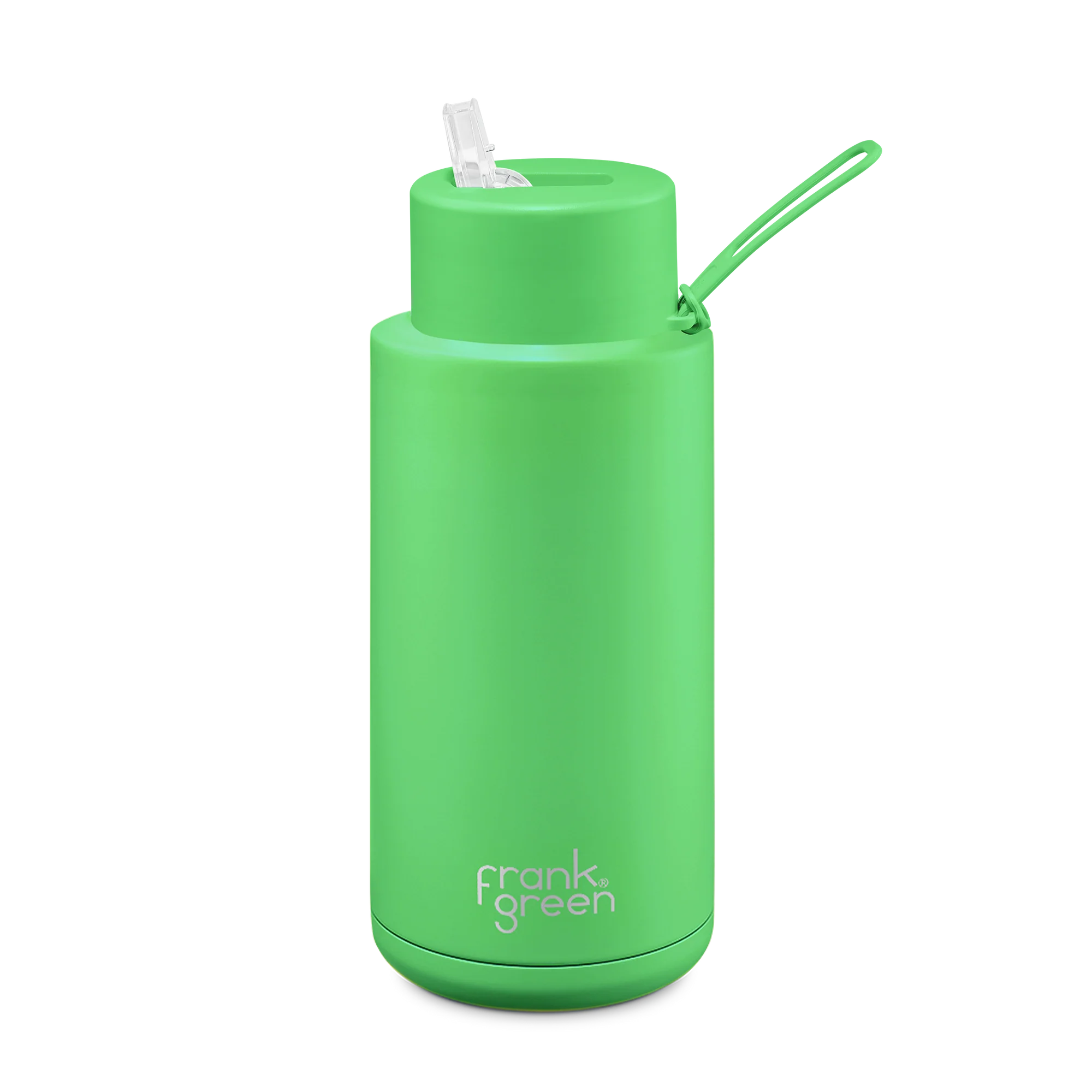 Frank Green Ceramic Reusable Bottle 1L / 34oz (Neon Green)