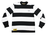 Corteiz Allstarz Striped Long Sleeve 'Black White'