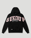 Geedup Team Logo Script Hoodie 'Black/Dusty Pink'